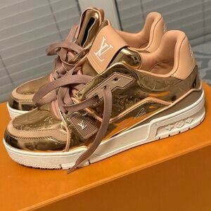 Louis Vuitton Metallic Cooper Sneakers
Women Size 8 
Comes with box and dust bag